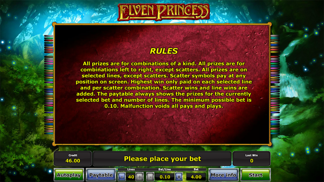 Онлайн автомат Elven Princess