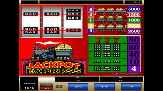 Онлайн автомат Jackpot Express