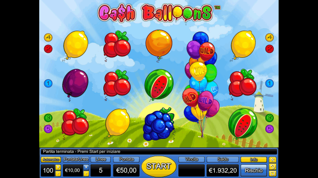 Игровой слот Cash Balloons