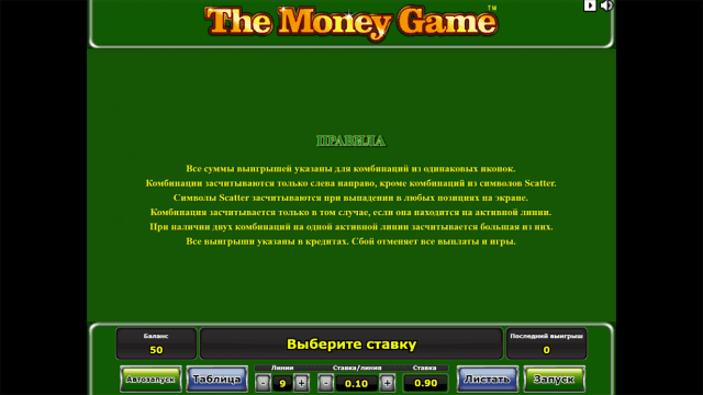 Популярный аппарат The Money Game